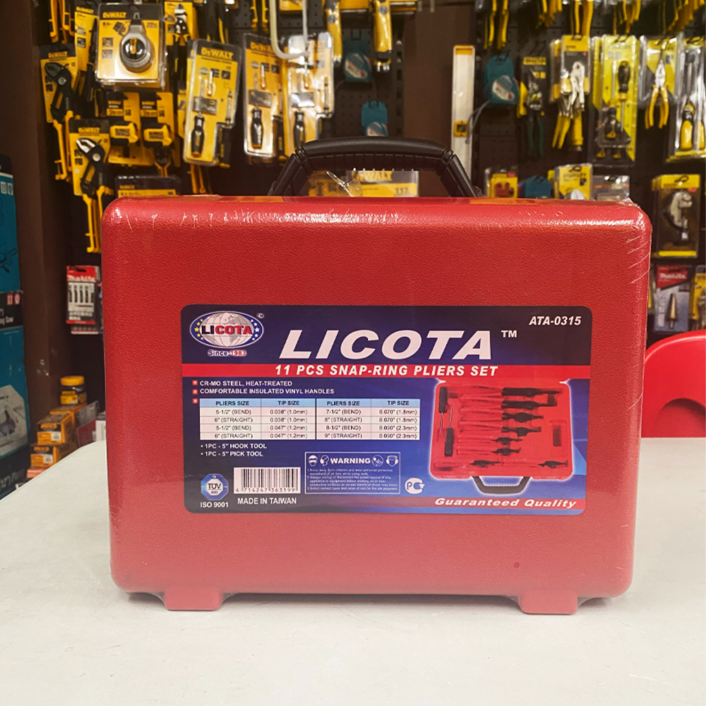 Licota ATA-0315 11pcs Snap Ring Plier Set (Order Cancel) | Discounts by KHM Megatools Corp. Licota ATA-0315 11pcs Snap Ring Plier Set (Order Cancel) | Discounts by KHM Megatools Corp.